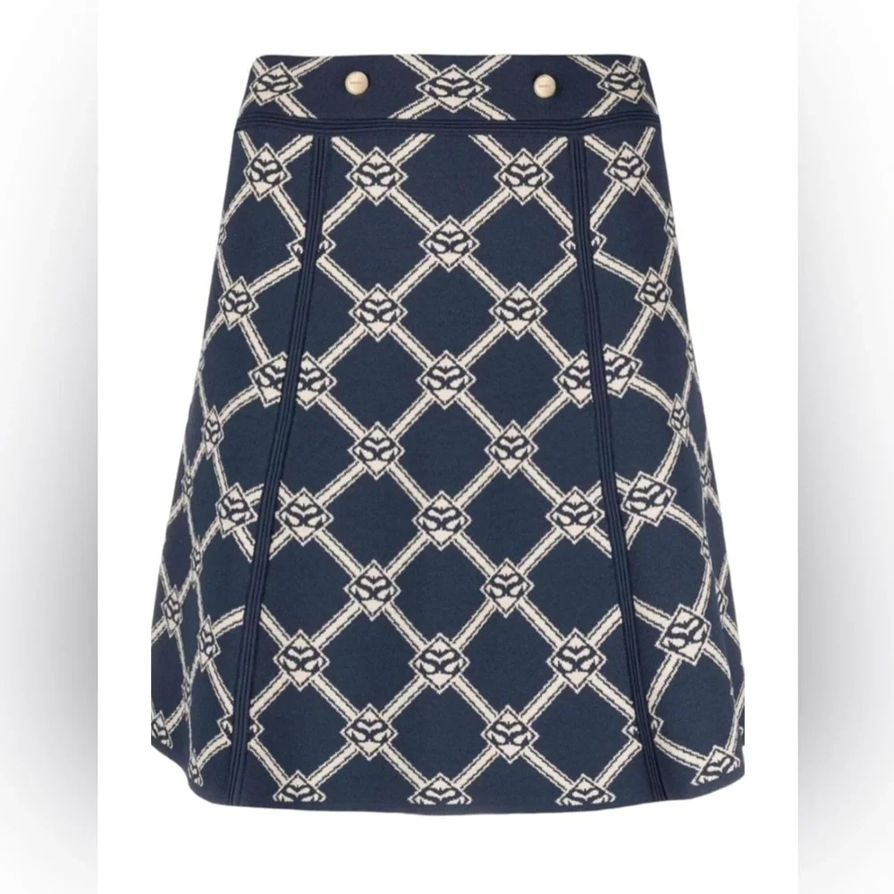 Sandro Jacquard A-Line Mini Skirt. - Picture 1 of 7